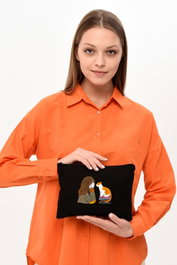 Zoozie Bags Neceser de Maquillaje Negro 100% Algodón